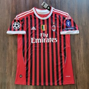 Zlatan Ibrahimovic AC Milan New Men's Champions League Home Soccer Jersey